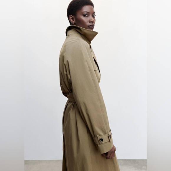 Mango Double-Breasted Trench Coat - Picture 5 of 6